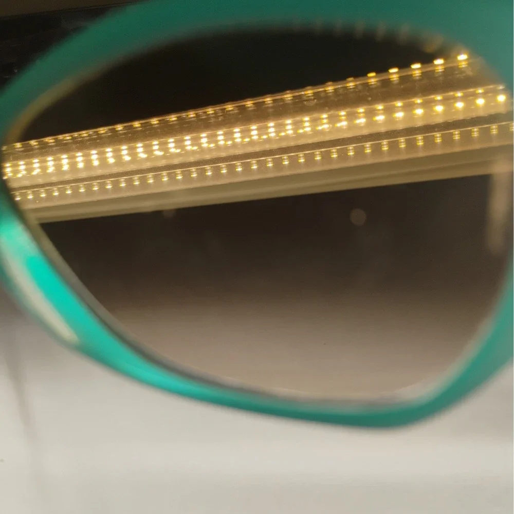 Tiffany & Co. Atlas Roman Numeral Teal Cats Eye Amber Gradient Sunglasses + Case